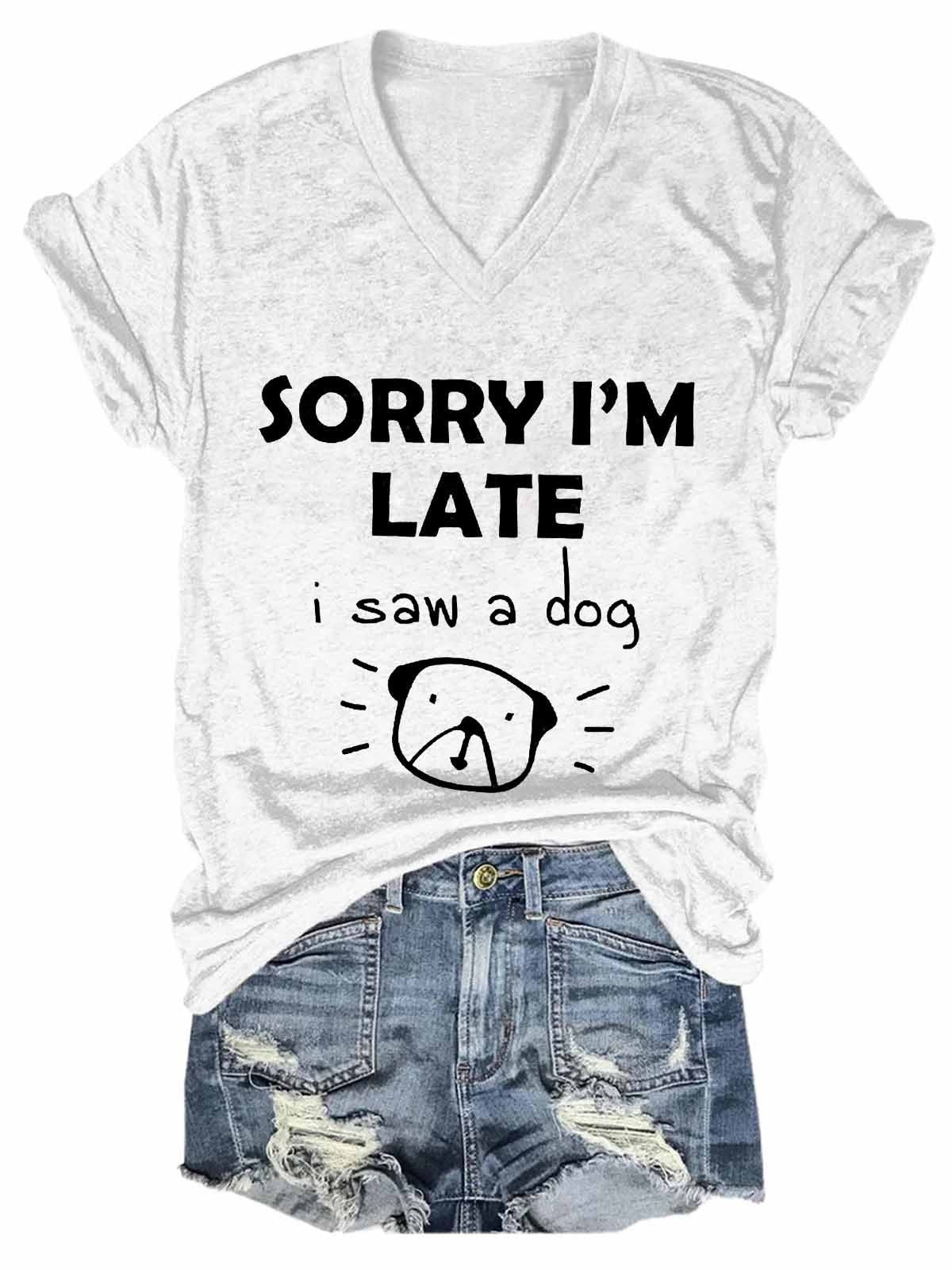 Women's Dog Statement V-Neck Tee