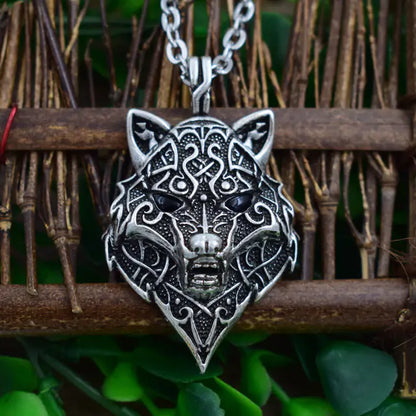 Wolf Head Necklace Pendant