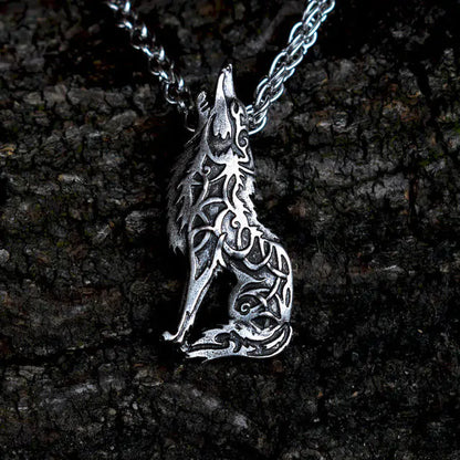 Wolf Head Necklace Pendant