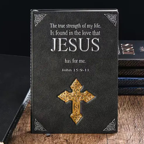 3D Cross Scepter A5 PU Leather Notebook Planner