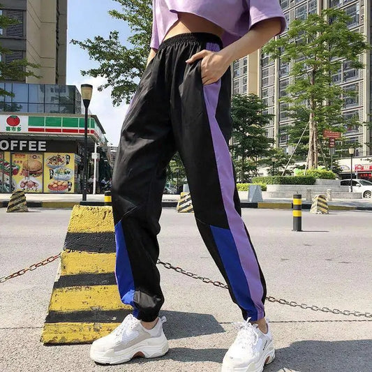 Striped High-Waist Sport Joggers